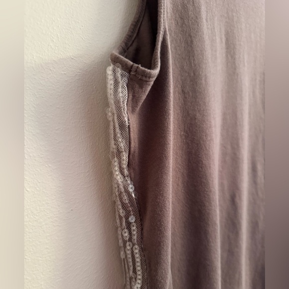 Chico's Ombré Sequin Tank Top Size 1 Medium Brown Silver Holiday Shimmer Festive - Picture 5 of 7